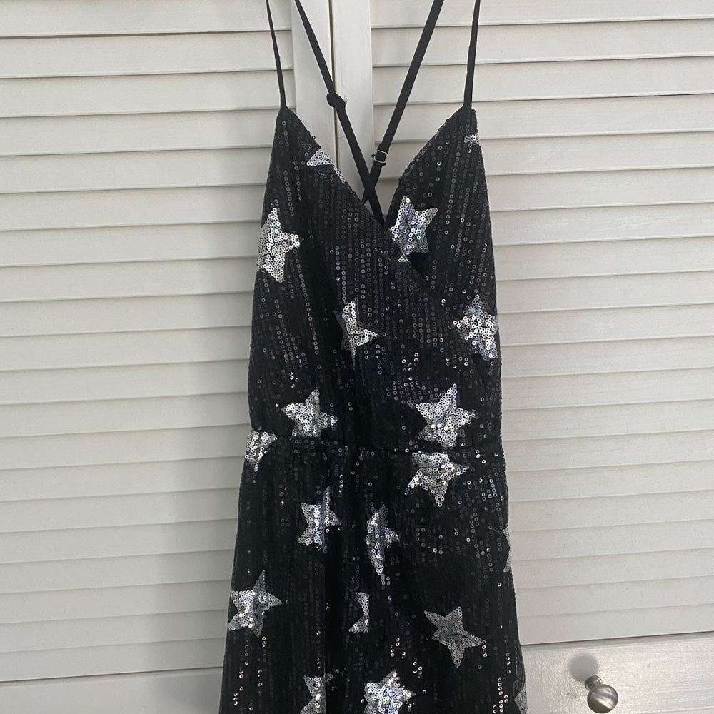 Sequined black & silver rhinestone cowgirl romper.